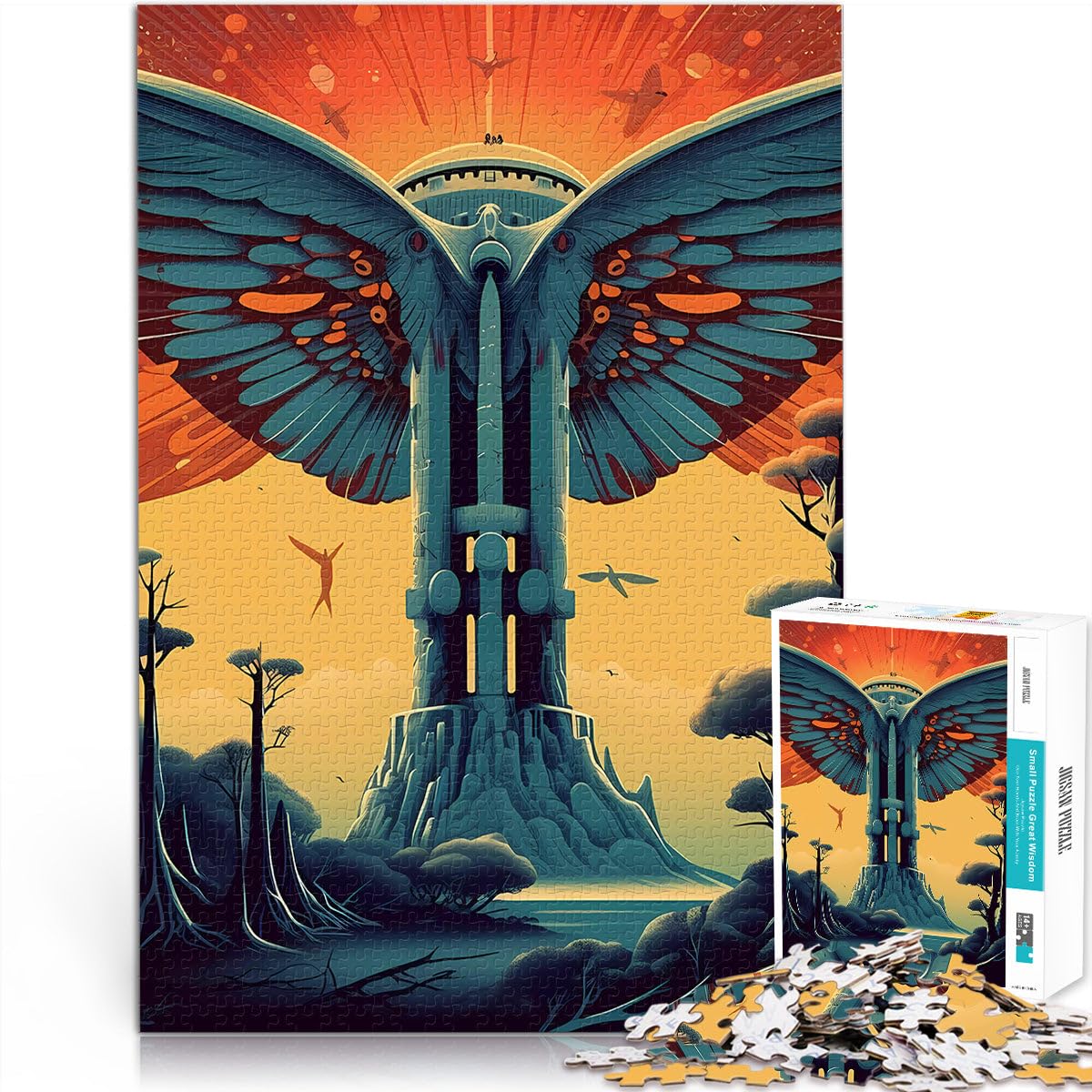 Puzzle for Adults 1000 Pieces Retro Fantasy Art Brain Teaser 38x52cm for is ideal as a gift for the whole family for and Age 14 Years Up