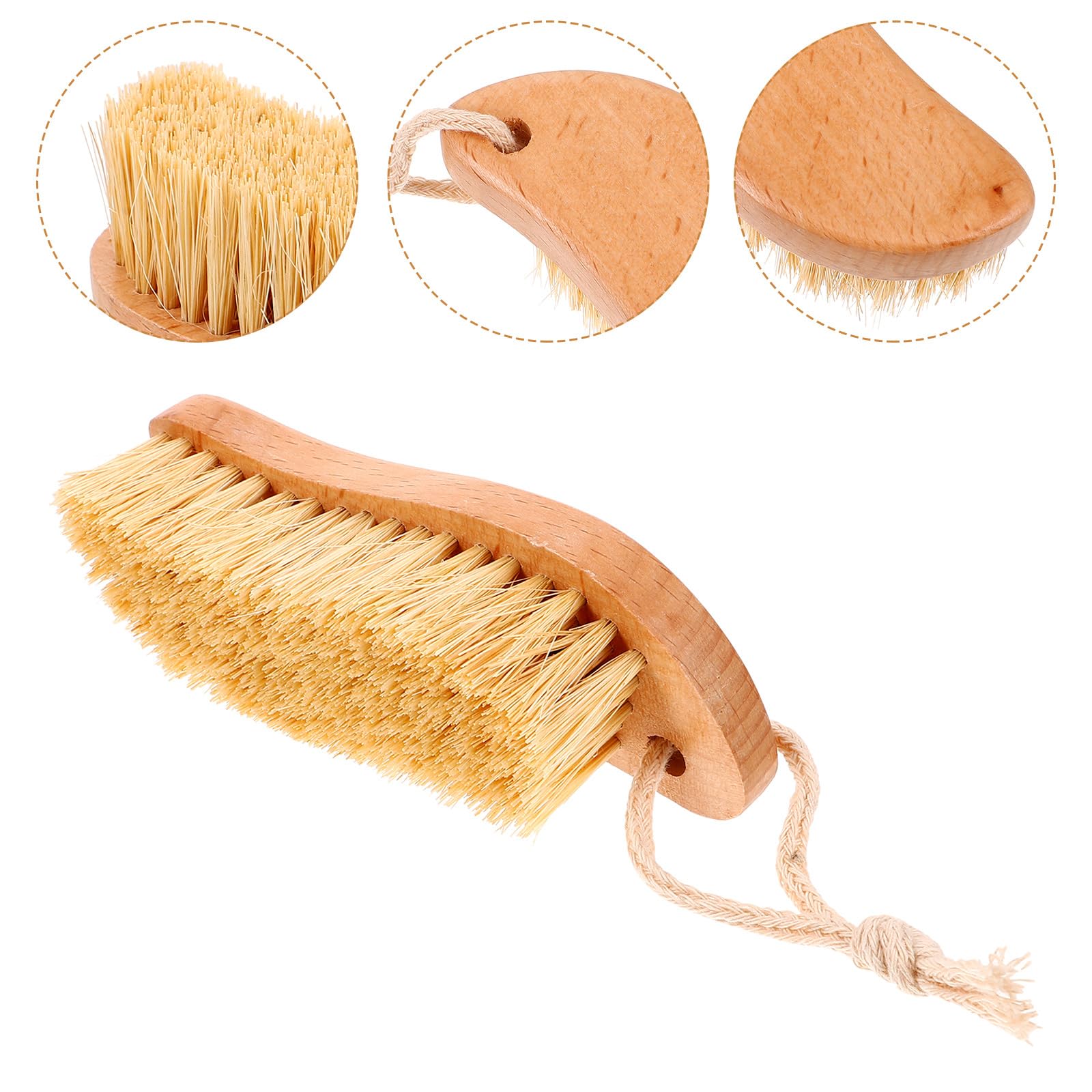 Healifty Holz-Reinigungsbürste für Kleidung, Borsten, Waschbürste, Fleckenbürste, Mehrzweck-Haushalts-Scheuerbürste für Kleidung, Unterwäsche, Schuhe, weiches Reinigungswerkzeug