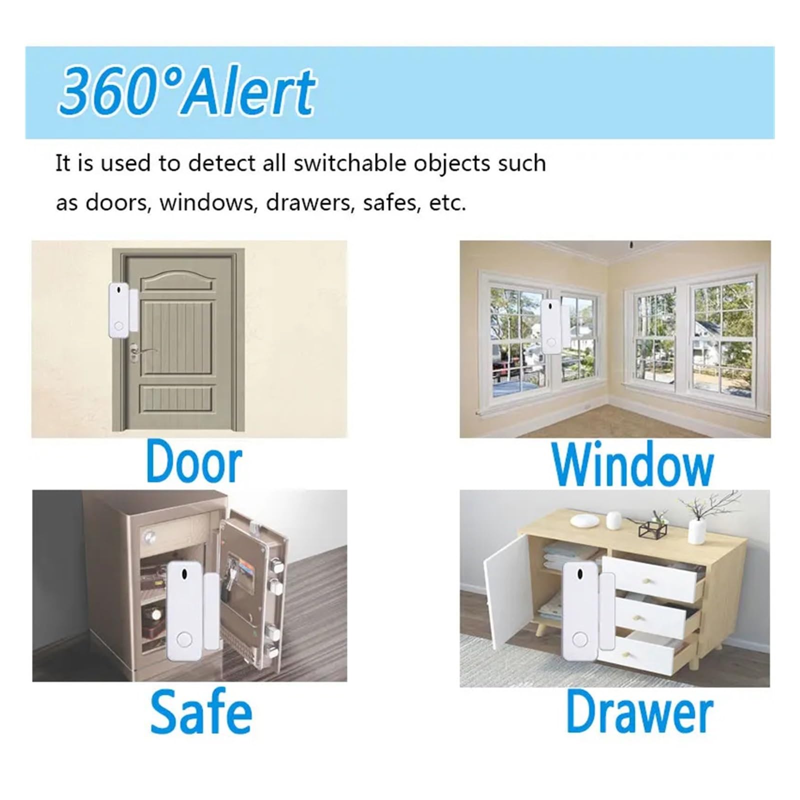Alarmas De Puerta, Mini Sensor de alarma de puerta y ventana, Sensor de puerta inteligente inalámbrico, alarma de seguridad, accesorios de Host, recordatorio de puerta abierta Para La Seguridad Del Ho