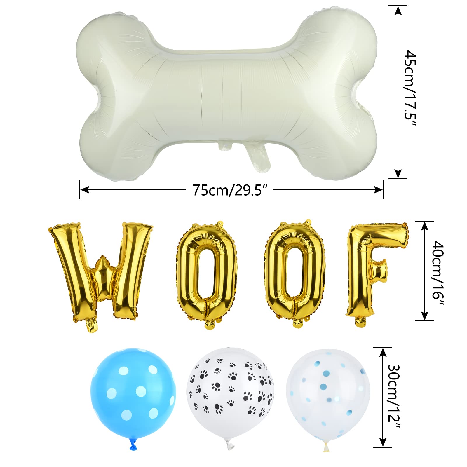 Hund Geburtstag Deko Set - 10 Teile Ballons Für 3. Geburtstag