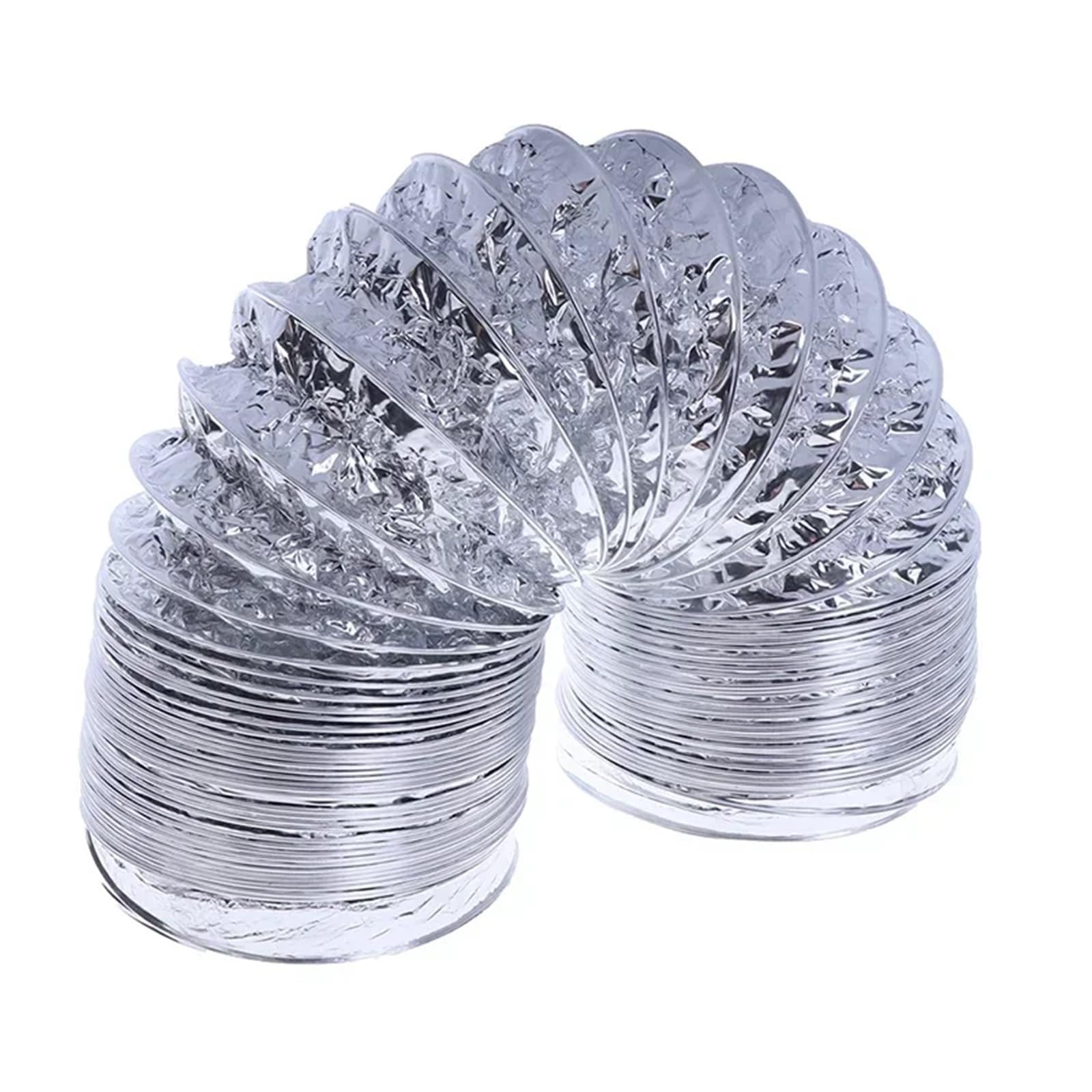 Tubo per Stufa Tubo di Ventilazione da 4 Pollici 100mm Tubo di Alluminio in PVC Tubo di Ventilazione dell'Aria Tubo di Scarico Flessibile Condotto di Scarico 3/2M Sfiato del Sistema d'Aria