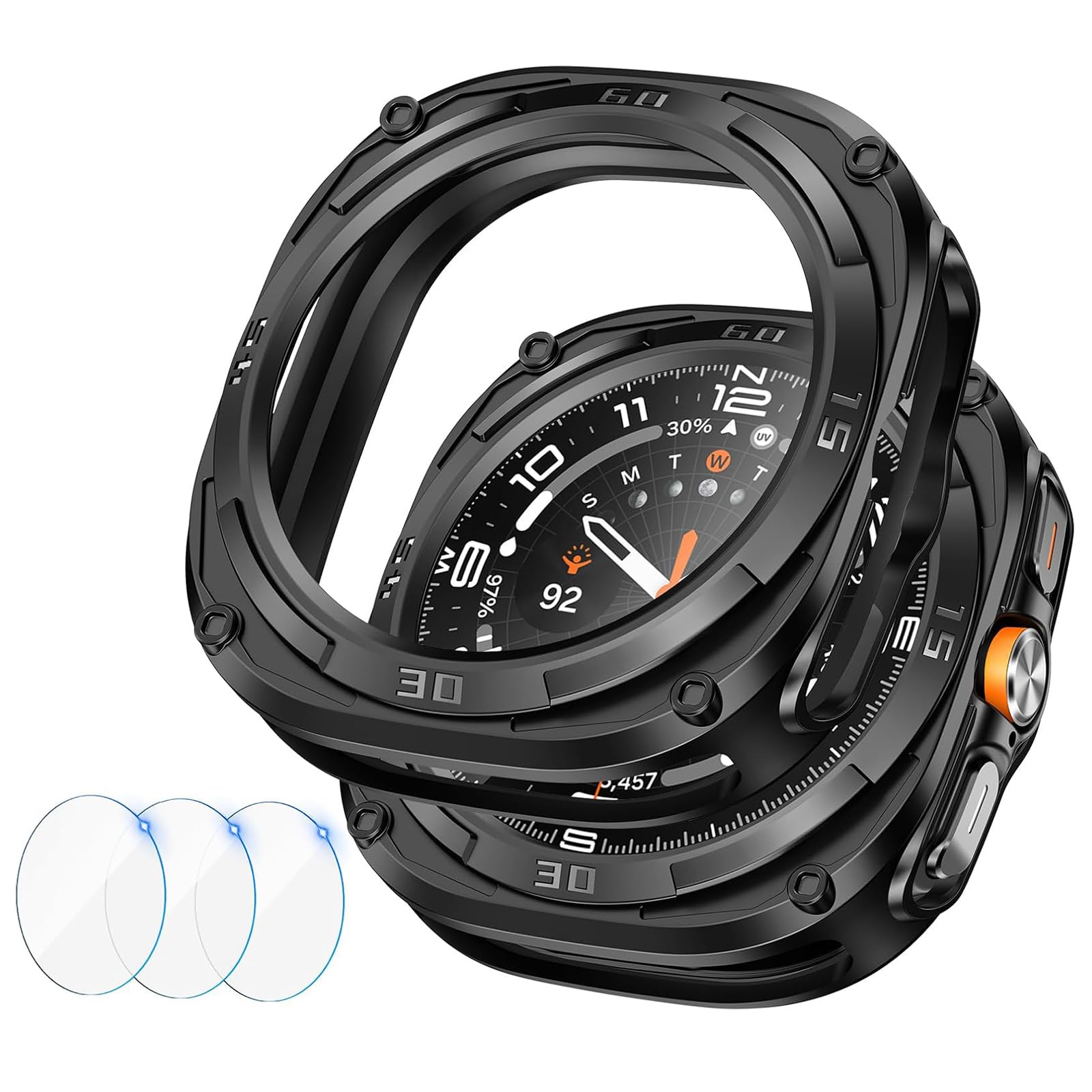 Etui do Samsung Galaxy Watch 7 Ultra, etui ochronne do smartwatcha, ultra ochronne, kompatybilne z Samsung Galaxy Watch 7