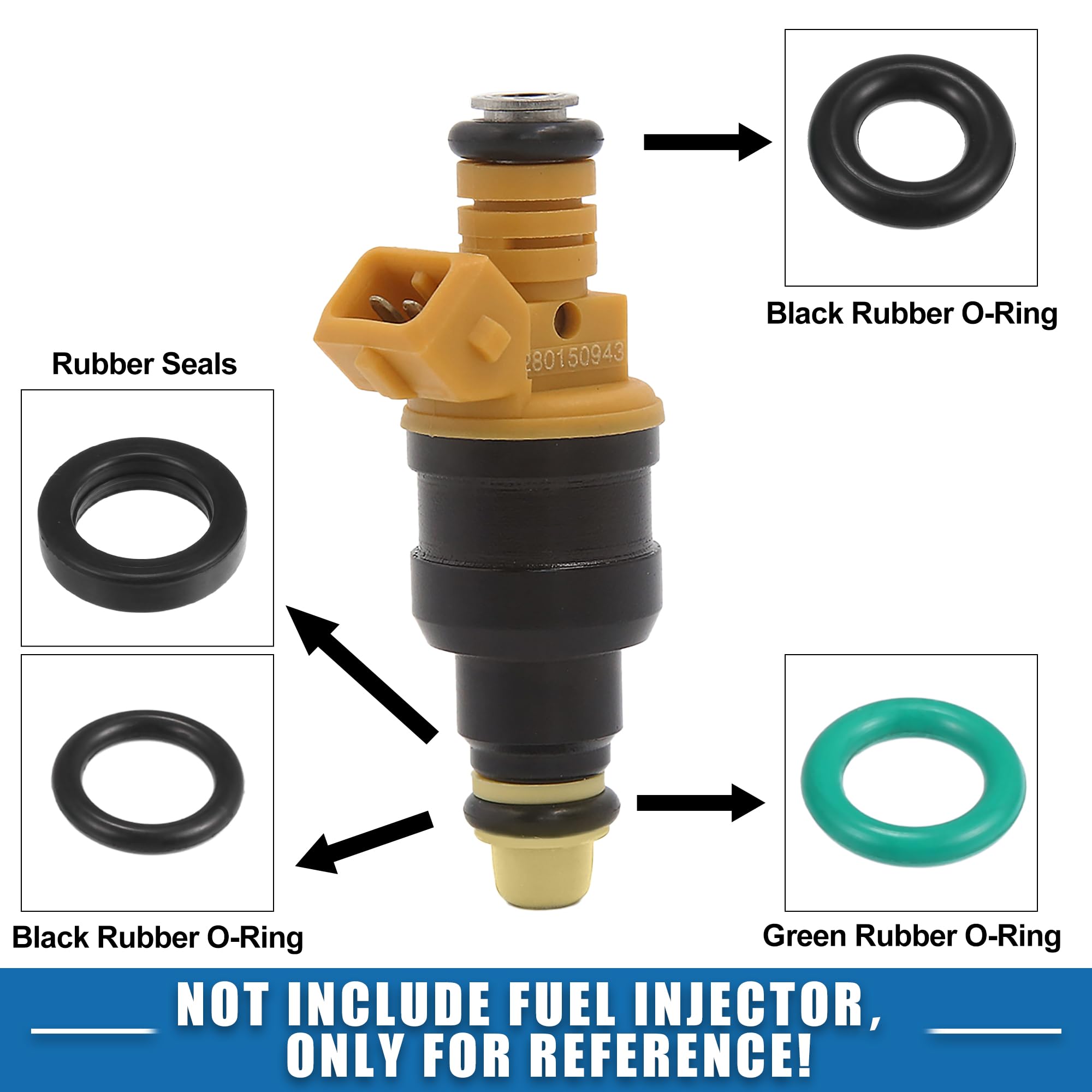 Partuto Kit Joints Toriques Injecteurs Carburant Honda Civic CRV Keihin - 4 Ensembles
