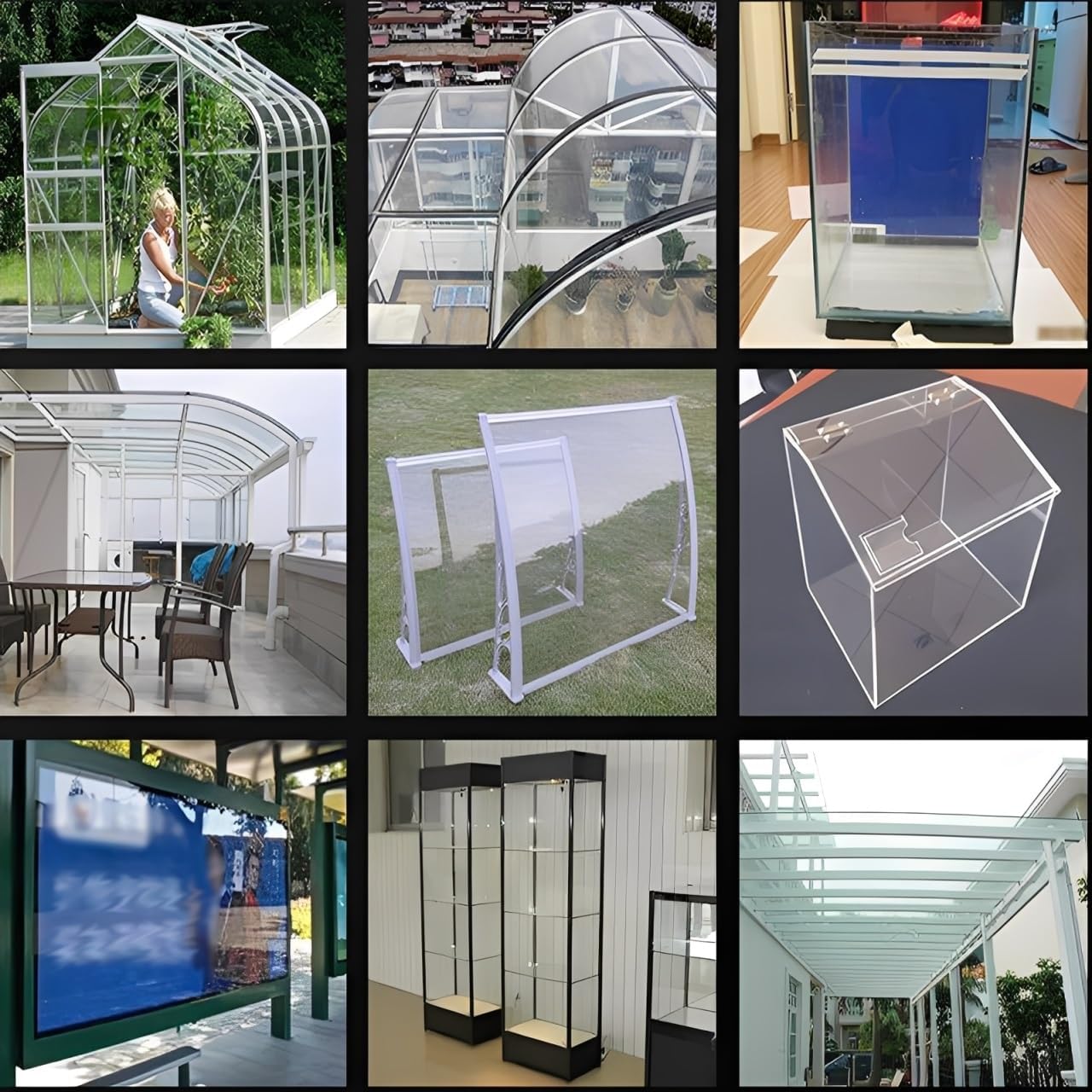 Polycarbonate Clear Plastic Greenhouse Sheet Replacement Roofing Sheet 1mm Panel Resistant Greenhouse Canopy Window Awning Rain Shelter Easy to Bend Cut(1.56x2m/5.12x6.56ft)