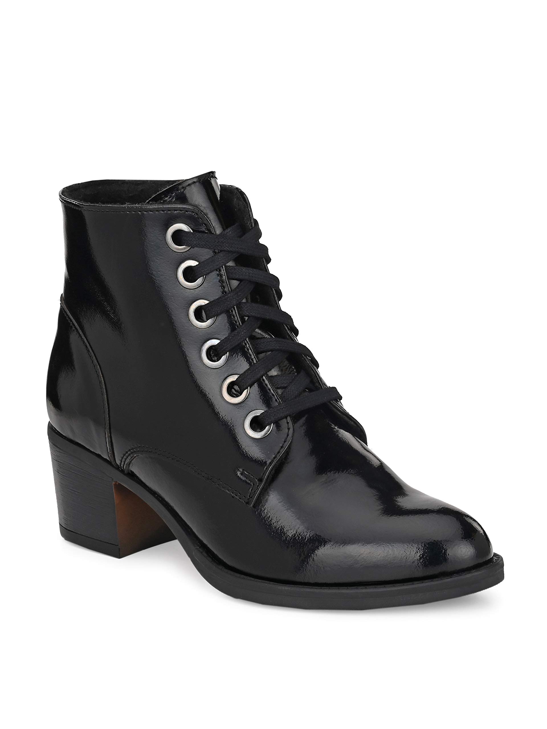 DelizeWomen's Black Ankle Booties