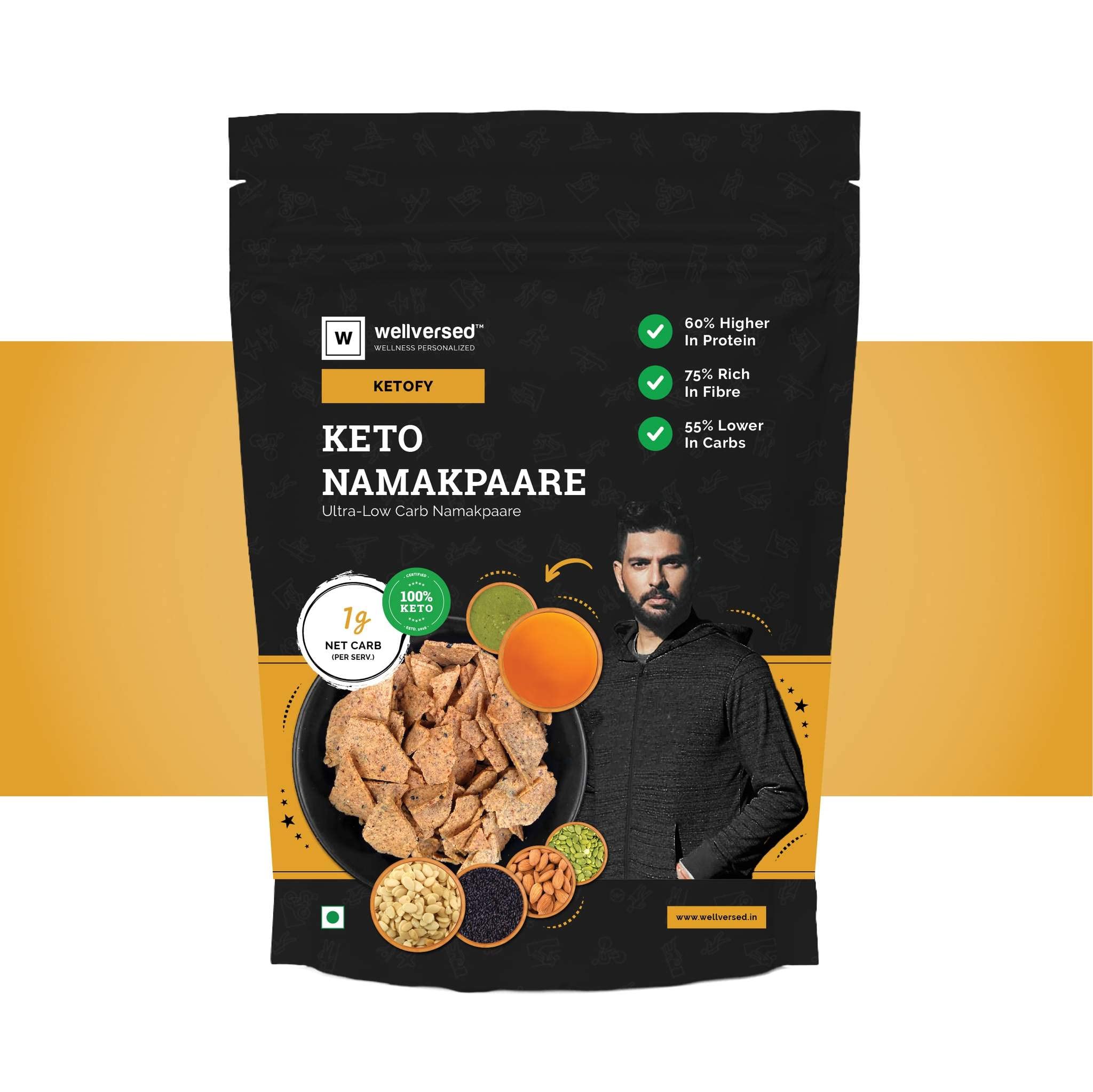 Wellversed Ketofy - Keto Namak Paare (250g) | Ultra Low Carb Namak Paare, large