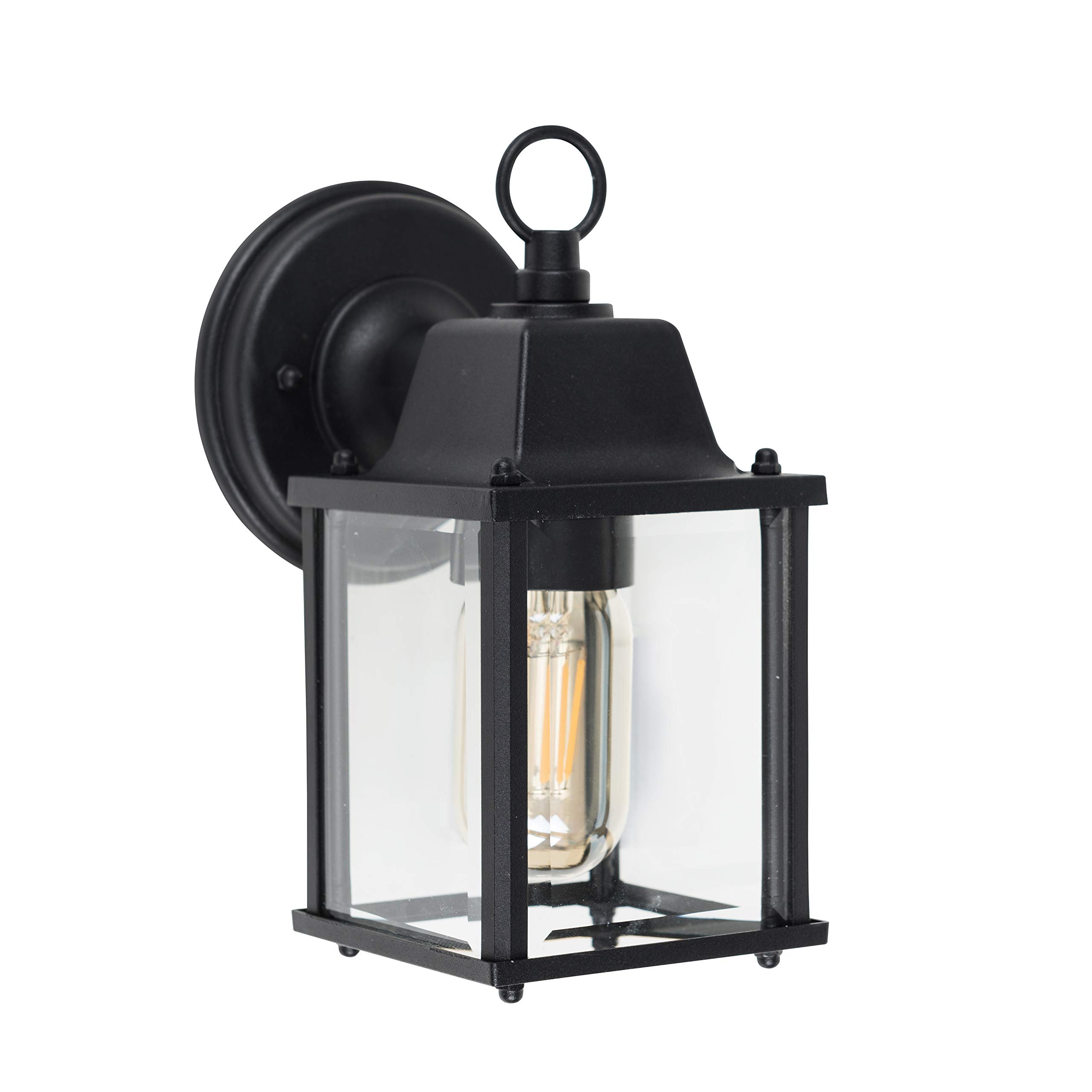 ValueLights Allgreave Black Outdoor Wall Lantern - Metal