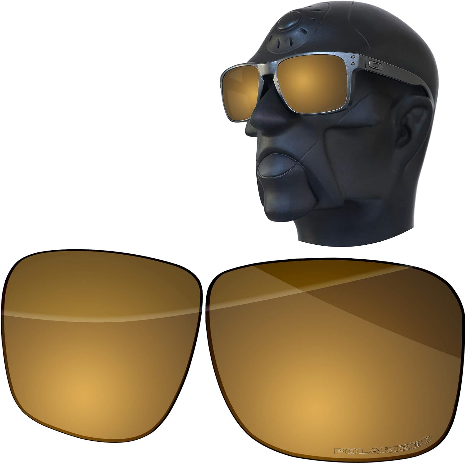 Ensky HardyShield Replacement Lenses for Holbrook XL OO9417 Oakley Sunglasses - Auburn Gold