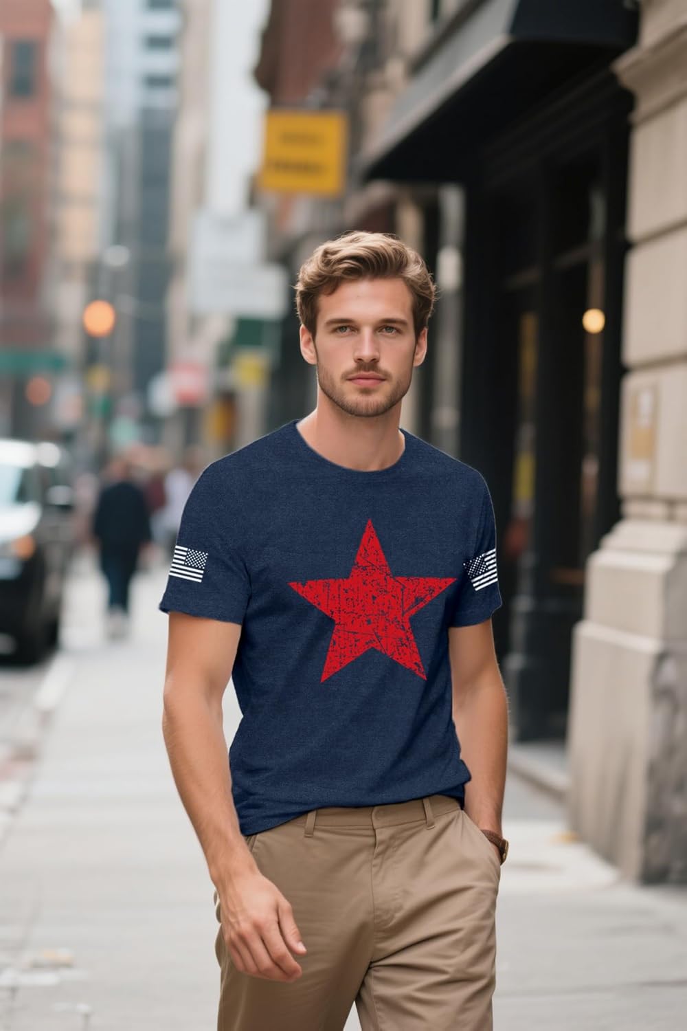 American Flag Shirts for Men USA Patriotic T-Shirt 4th of July Tee Tops - Image 3