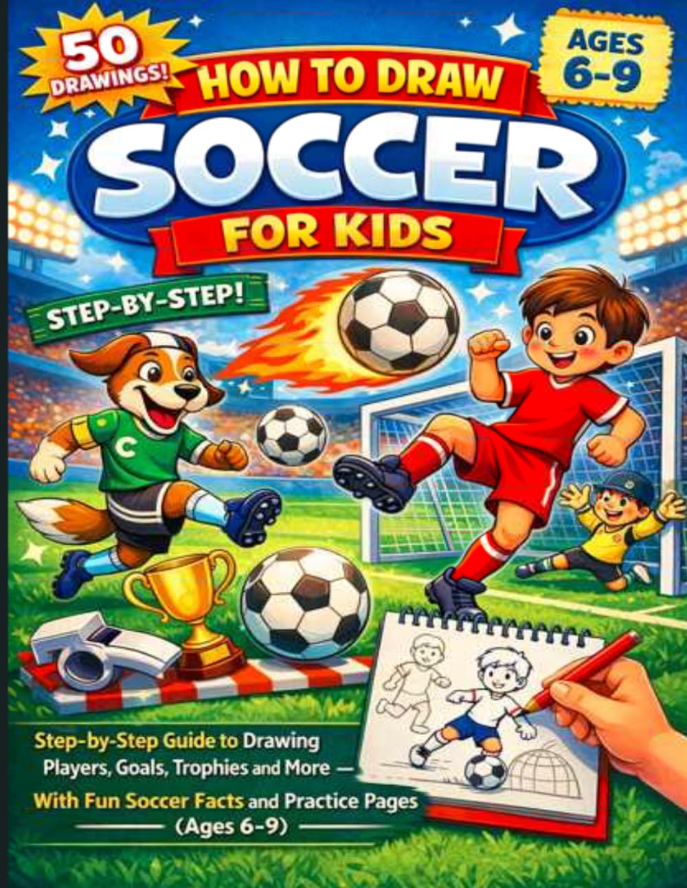 How to Draw Soccer for Kids: Step by Step Guide to Drawing Players, Goals, Trophies & More! With Fun Facts & Practice Pages