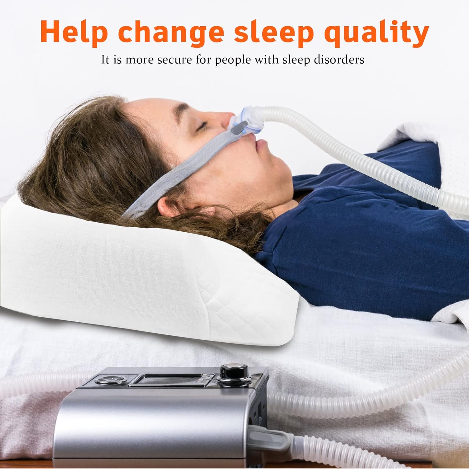 Buy Memory Foam CPAP Pillow for Side Sleepers Compatible for All Mask