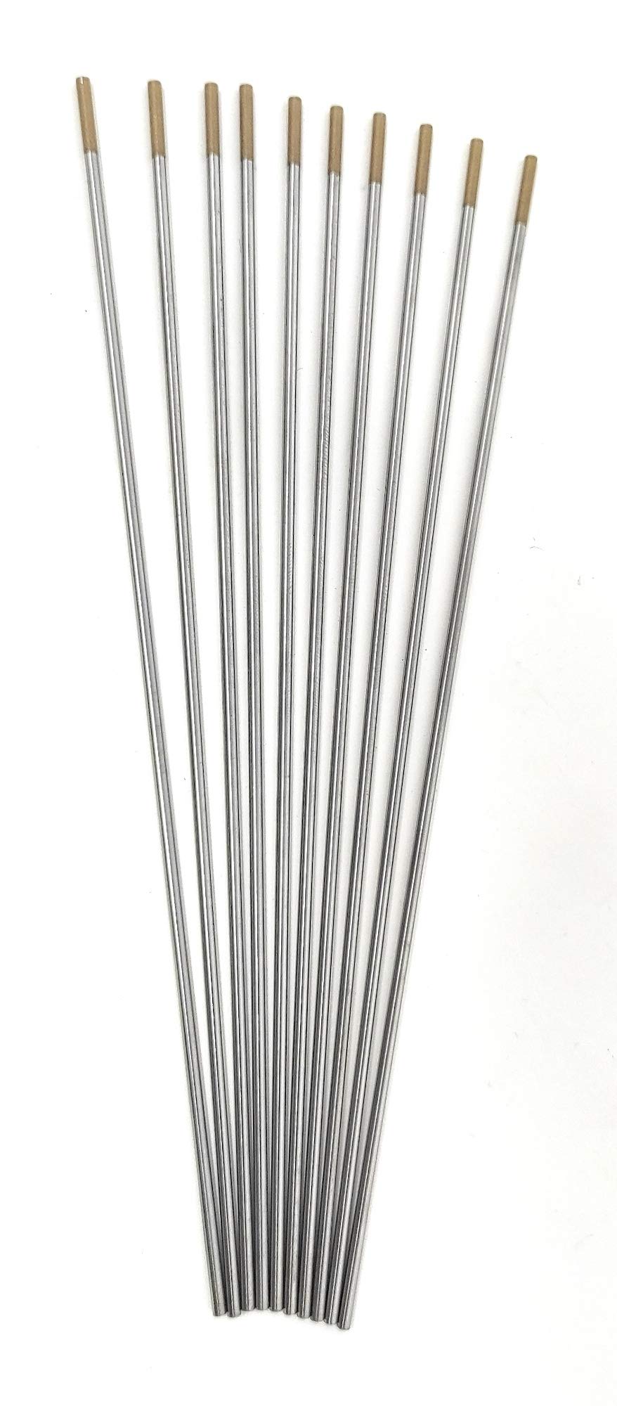 ELCAN Tungstens TIG soudage Lanthane 1,5% or WL15 professionnel, 1,0 1,6 2,0 2,4 3,2 mm électrodes de soudage au chalumeau TIG, 10 unités - Dimensions: 2,0 x 175 mm