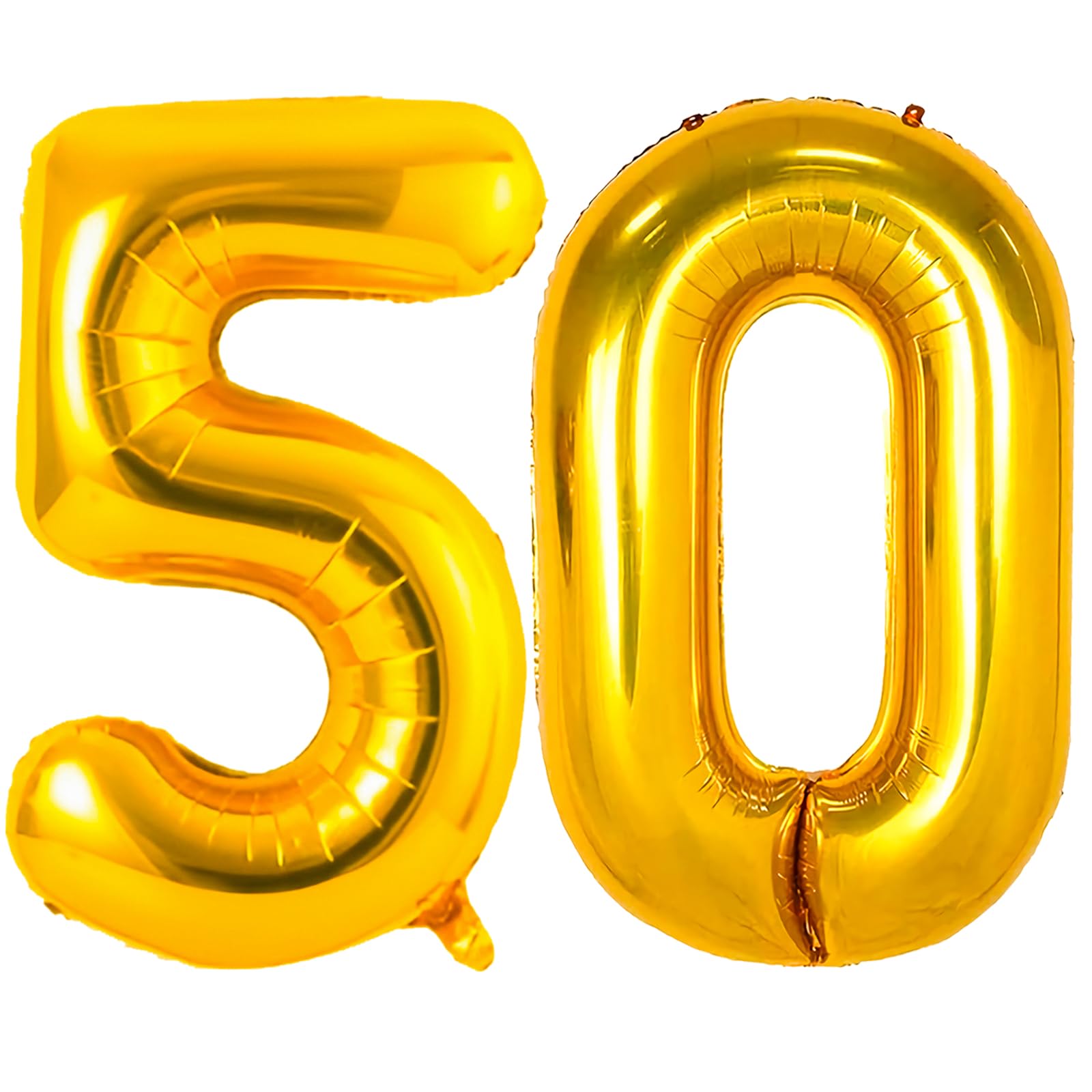 42 Inch Large Gold 50 Balloon Number, 50th Birthday Decorations, Foil Mylar Big Helium Numbers Balloons for Birthday Anniversary Decorations Party Supplies