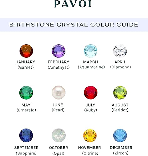 Miniatura 4 de PAVOI 14K Gold Plated Crystal Birthstone Bar Necklace Dainty Necklace Gold Necklaces for Women