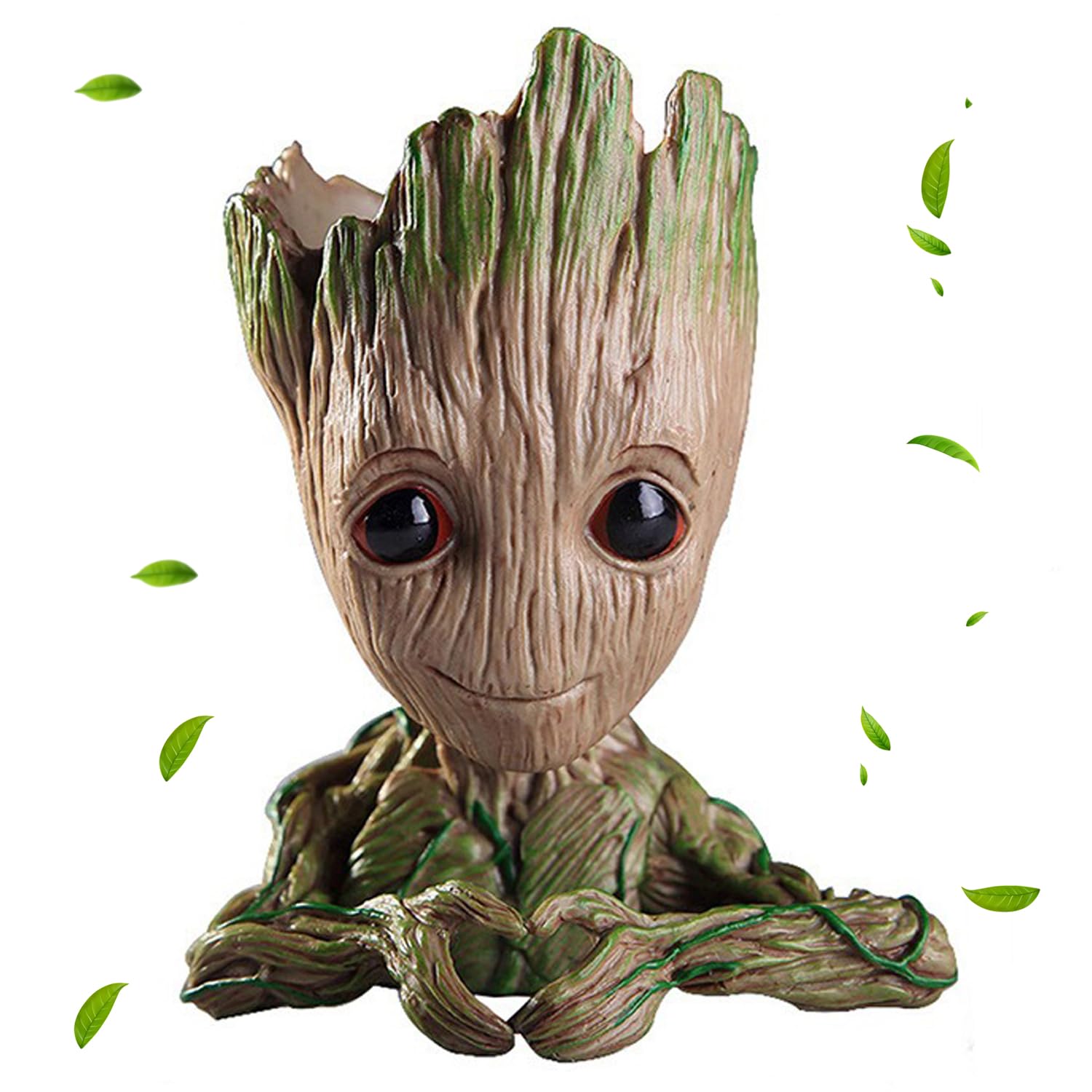 thematys® Baby Groot, 13 x 11.5 x 7 cm, Flower Pot, Toy Figure, Action Figure, Film Classic, Fan Item, I AM Groot (D)