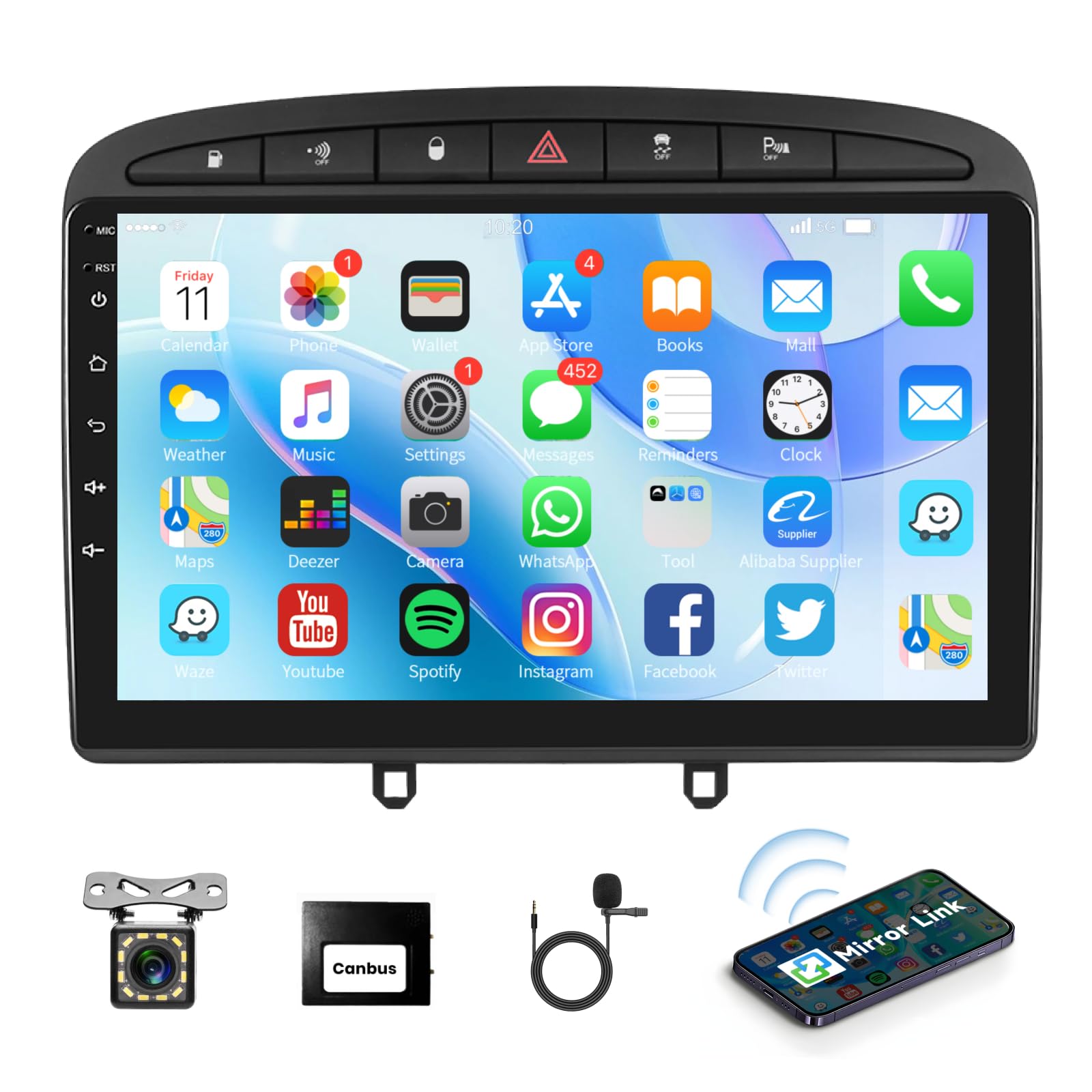 Podofo Android 11 Autoradio Für VW Tiguan 2006-2016 1+16G Apple Carplay Wireless Android Auto