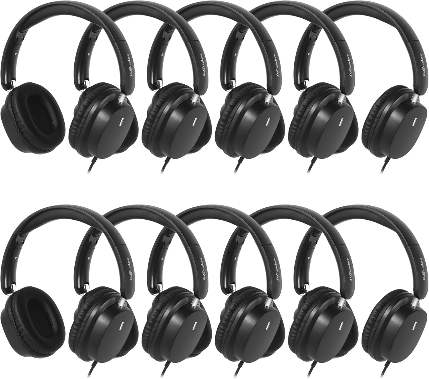 Kids Headphones Bulk 5 Pack for School, HD Mic Stereo Sound Over-Ear Headphones for Classroom, Comfortable Fit, Foldable, 3.5mm Jack Wired Headphones for Kids ipad Tablets Computer Travel