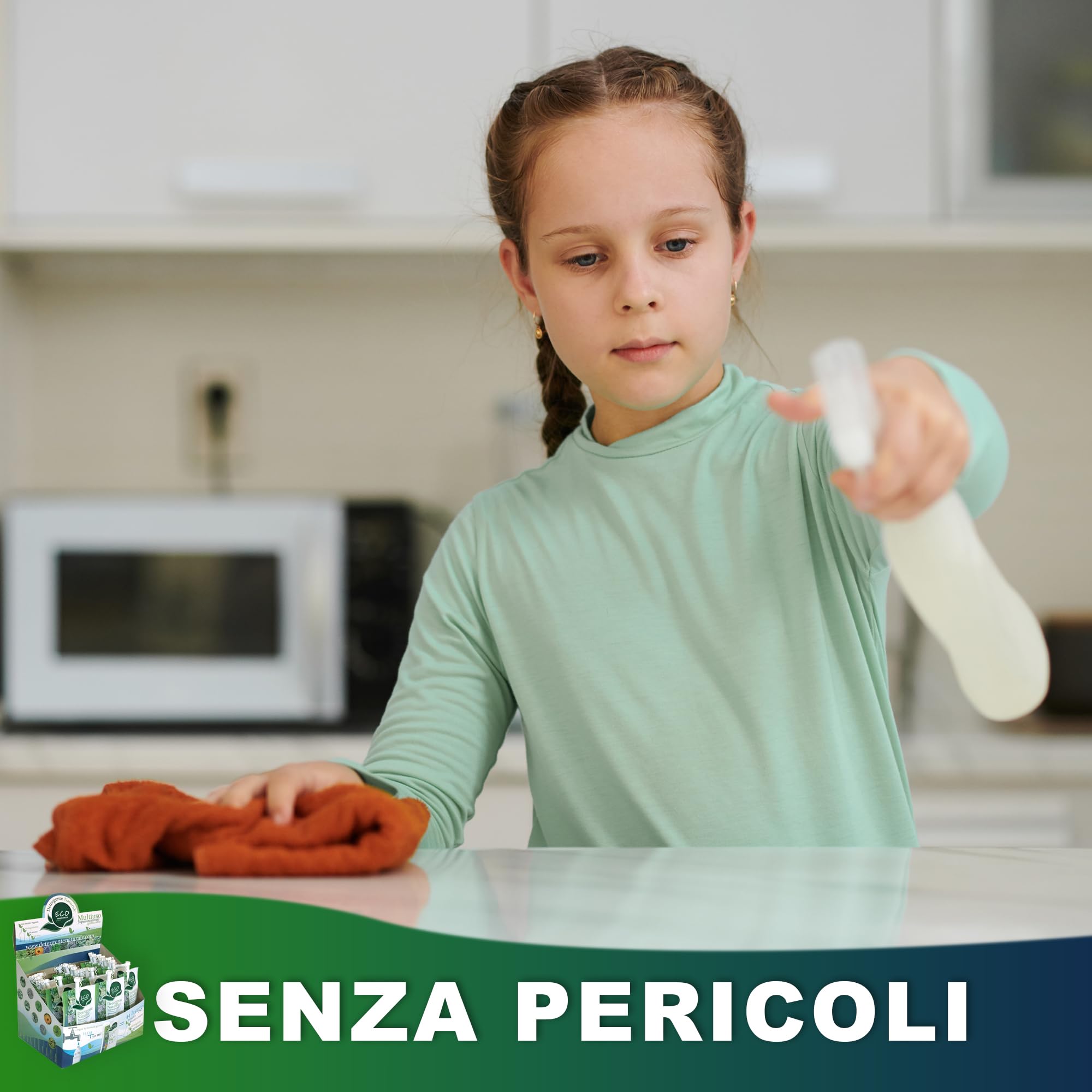 ECONANO GREEN PROJECT - Detergente Biologico Multiuso Superconcentrato 100% Naturale - Formato Risparmio con espositore 36 bustine