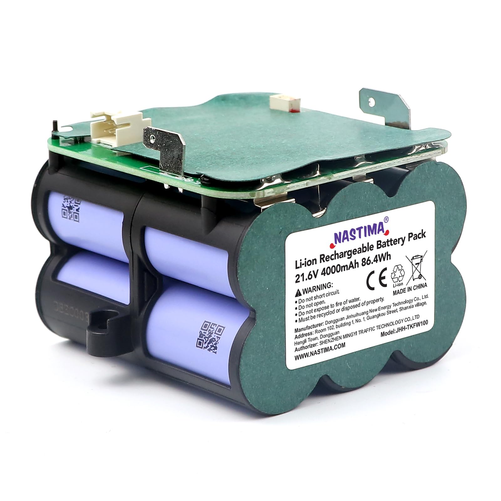 NASTIMA 21,6V 4000mAh Li-ION Batterie pour Tineco Floor One S5 Pro 2 | Batterie de Remplacement pour Tineco Floor One S5 Smart/Steam Aspirateur, pour FW100100CN FW100400CN FW100700CN, 1000+ Cycles