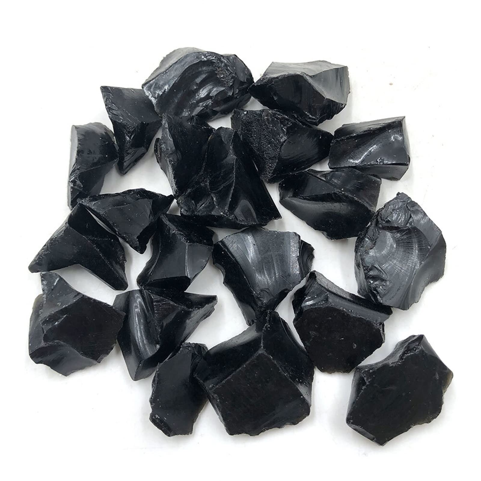 100 g Sfuso Naturale Grezzo Nero Ossidiana Pietra Grezza Cristalli di Quarzo Roccia Acquario Decorazione della Stanza di casa Regalo Raccolta domiciliare