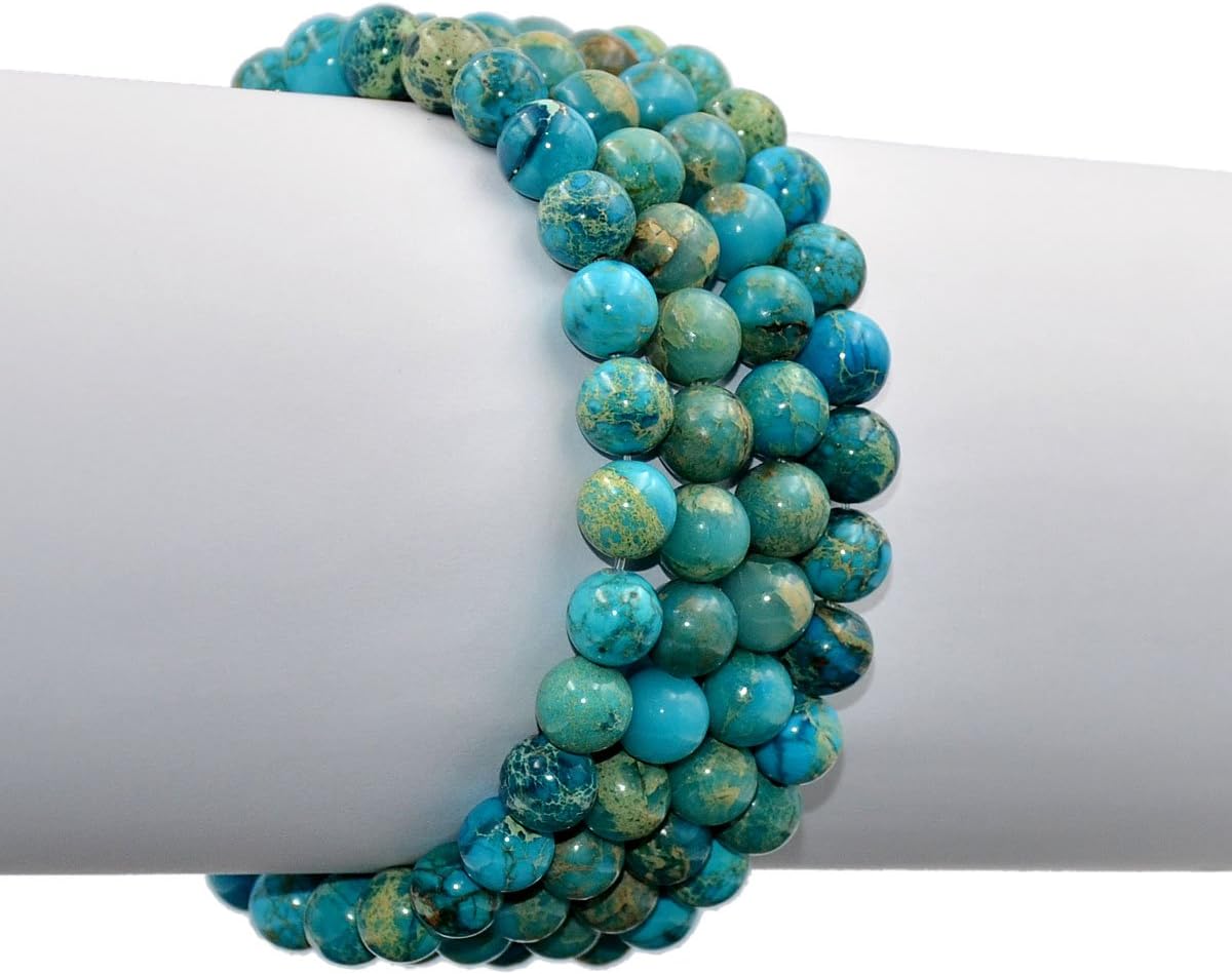 AD Beads Natural Gemstone Round Beads Stretch Bracelet Healing Reiki 8mm - Image 3