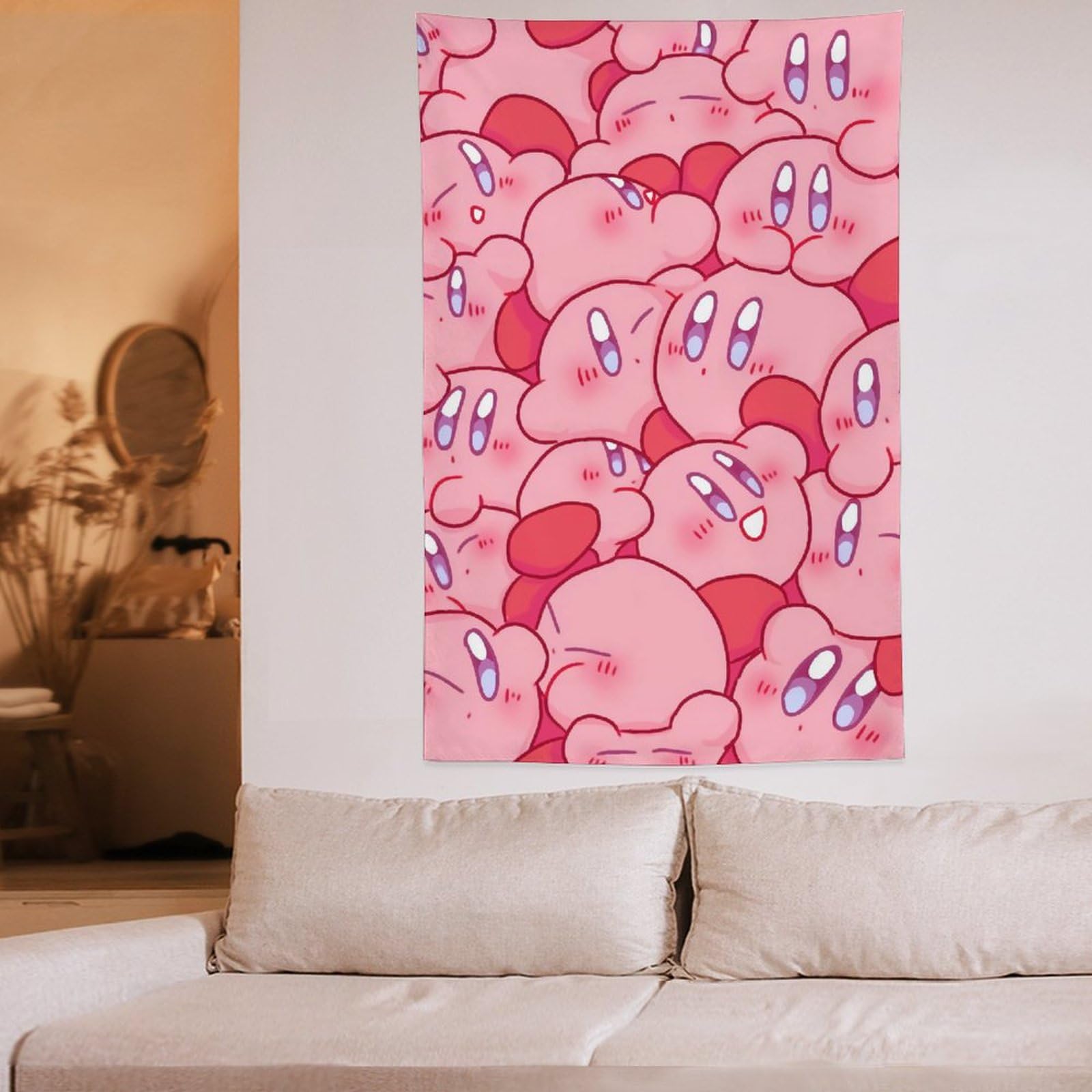 Amazon.co.jp: 星のカービィ タペストリー 壁掛け壁画 窓カーテン 布