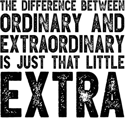 Pegatinas de vinilo para citas de pared, la diferencia entre ordinario y extraordinario es solo ese poco extra moderno, calcomanías de letras para