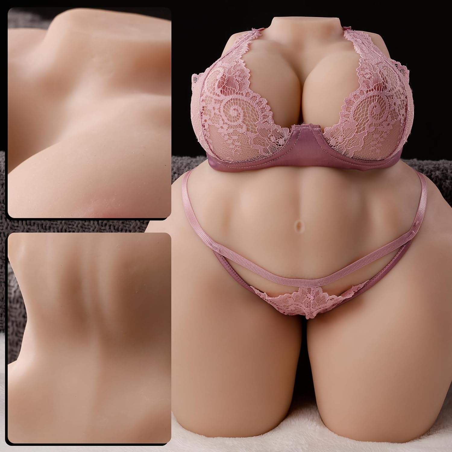 26LB Lifelike Life-Size Female Sex Doll Torso for Men,Built-in Skeleton Realistic Male Sex Toys,Adult Pussy Ass Sex Toy for Men with Dual Vagina & Anal Channels