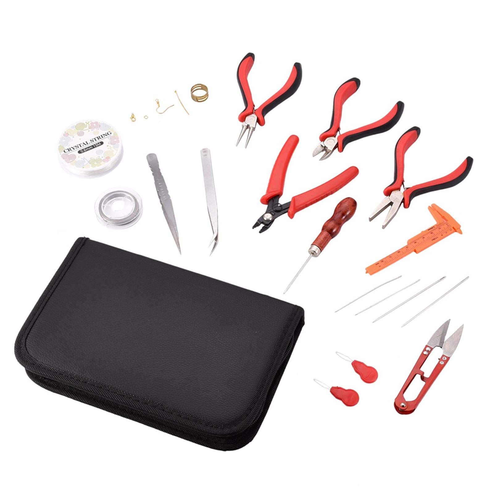 Strumenti per la creazione di gioielli set pinze per naso piatto fai -da -te che piega gli accessori fatti a mano con borsa