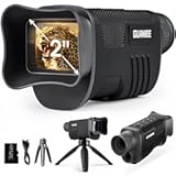 Night Vision Monocular 4K Digital Infrared Night Vision with 2" Larger Screen, 8X Digital Zoom, 2200mAh Rechargeable Battery, Tripod, 32G SD Card