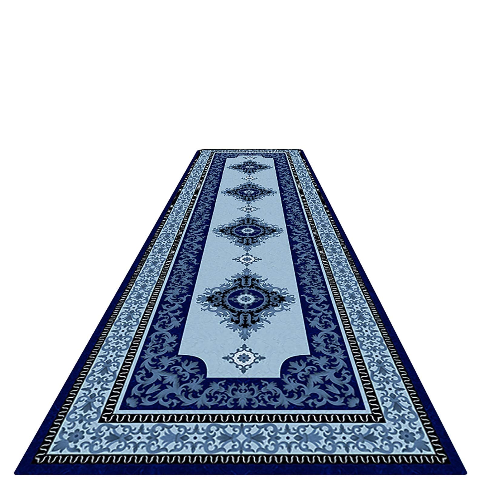 Tapis de cuisine style japonais bleu pour réchauffer l'ambiance du couloir et de la salle de bain