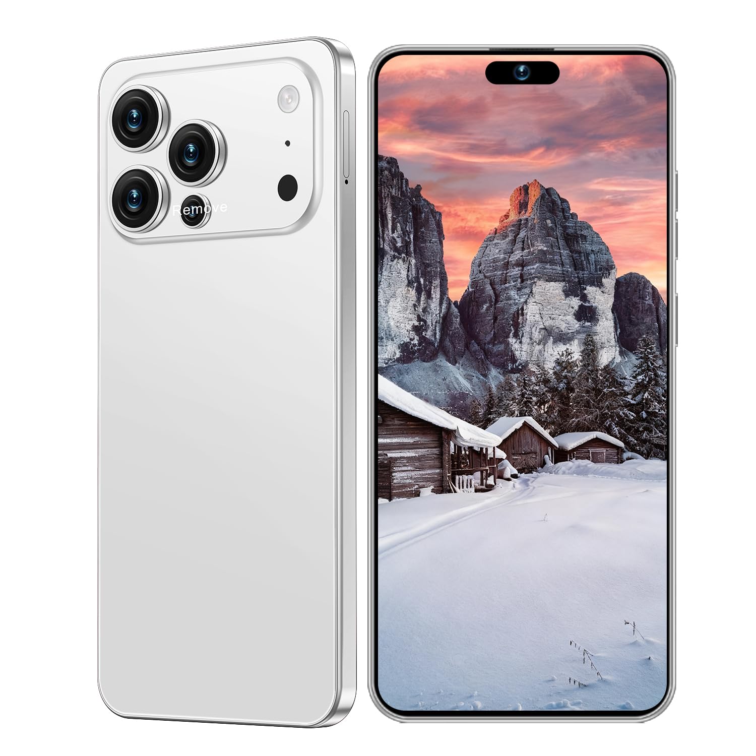 Ecshock 17PM Unlocked Phone | Cell Phone Android 15.0 | 16+512GB Smartphone| 6.99" HD Display | Long Battery Life 7000mAh | 68+108MP Zoom Camera| Fingerprint Lock | with Dual SIM (White)