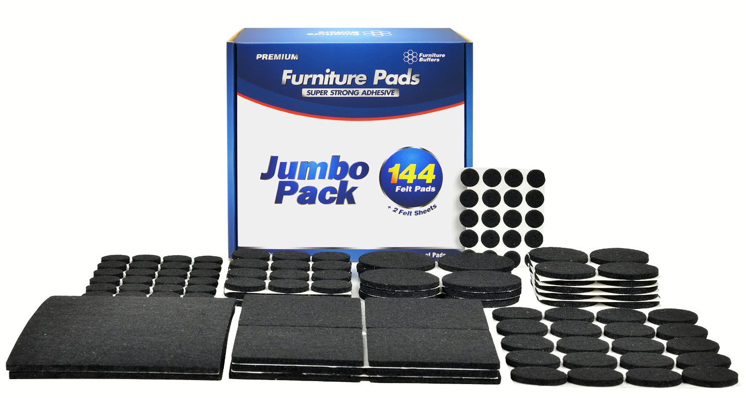 Furniture Buffers 8 Different Sizes of Felt Furniture Pads with 2 Large