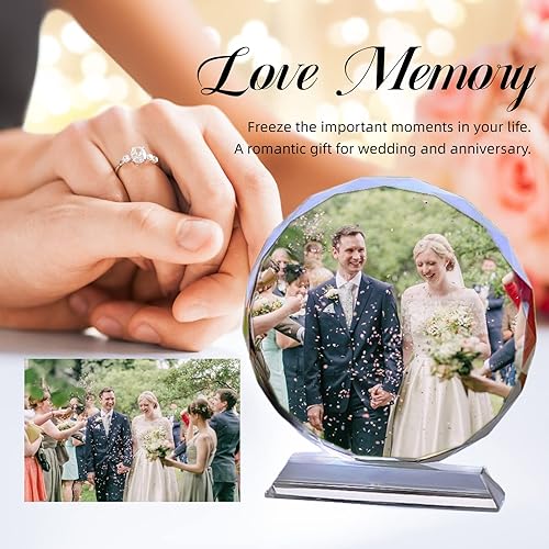 Miniatura 10 de LG LOUIS GARDEN Foto de cristal personalizada, regalos personalizados para el día de San Valentín, cumpleaños, boda, imágenes y texto