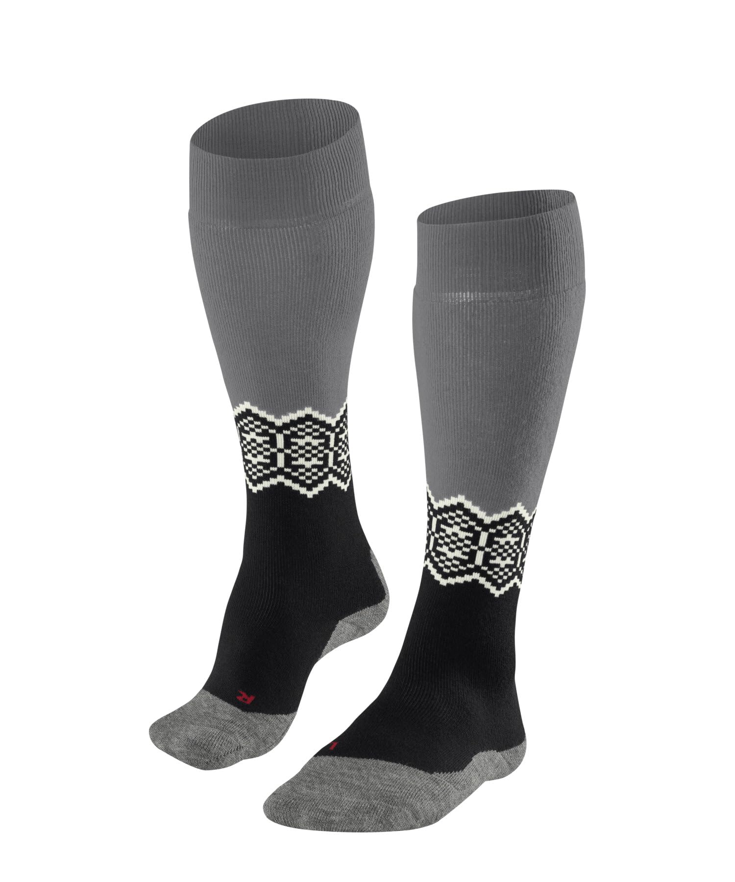 FALKE Mężczyźni Skarpety narciarskie SK2 Intermediate M Kh Wełna ciepłe grube 1 Para, Czarny Black-Mix 3010, 39-41
