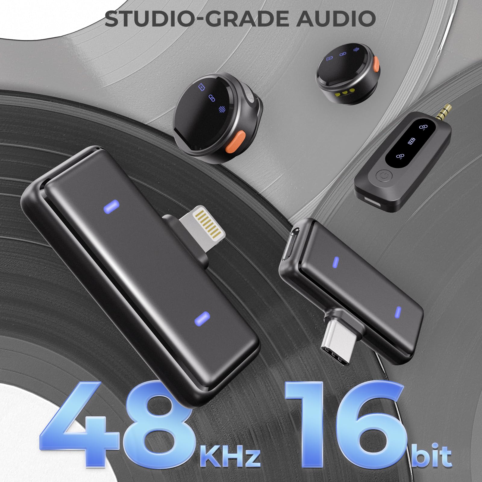 Moman CP1(C) Draadloze microfoon met lavalier[Type-C] 2,4 GHz draadloze microfoon plug & play voor Android, mobiele telefoon, tablet, YouTube, Vlog Live Streaming, microfoon, draadloos, voor mobiele
