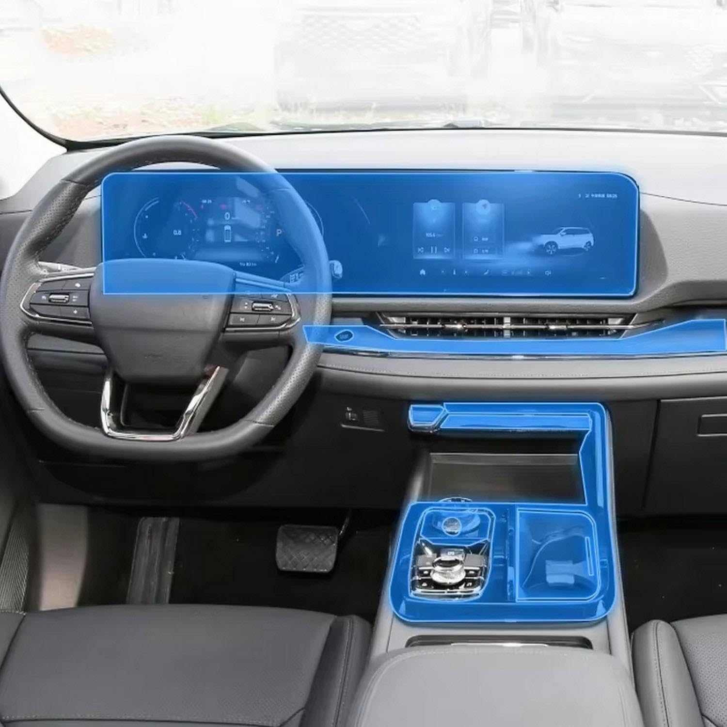 Film protection PPF console centrale Ford Equator Sport, protégez votre voiture lors des trajets quotidiens