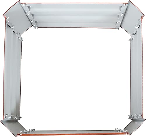 Miniatura 8 de Sunnydaze Jardinera elevada cuadrada de acero galvanizado de 24 pulgadas, maceta elevada para verduras y flores, grano de madera