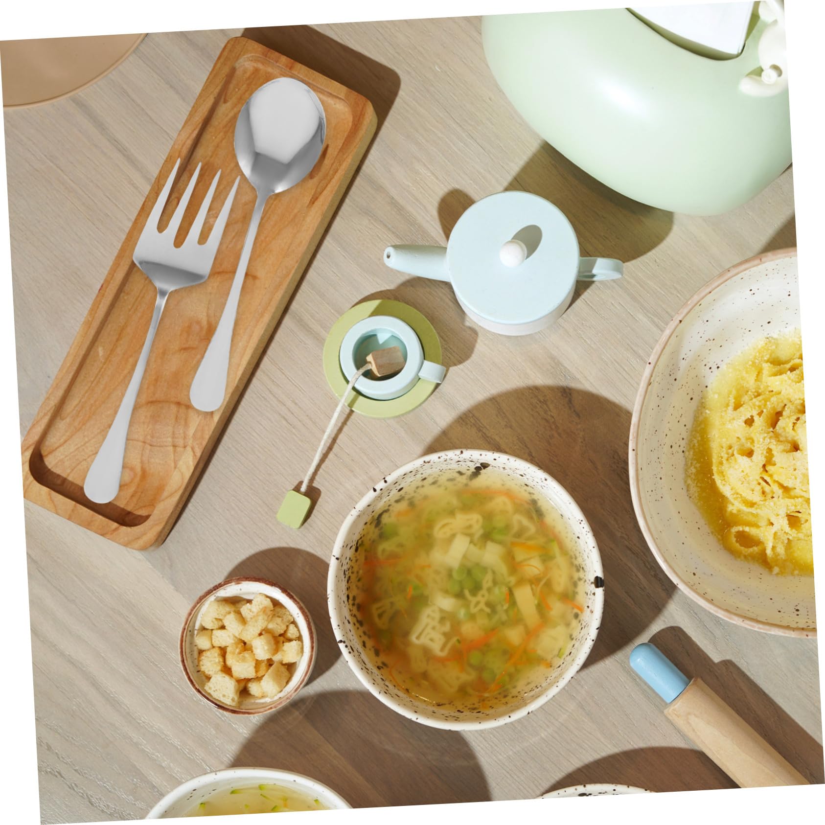 Toyvian Set Posate in Acciaio 18/10 Utensili Da Portata Resistenti Impugnatura Ergonomica, Kit Stoviglie Per Buffet e Feste, Adatto a Ristoranti, Hotel e Uso Domestico