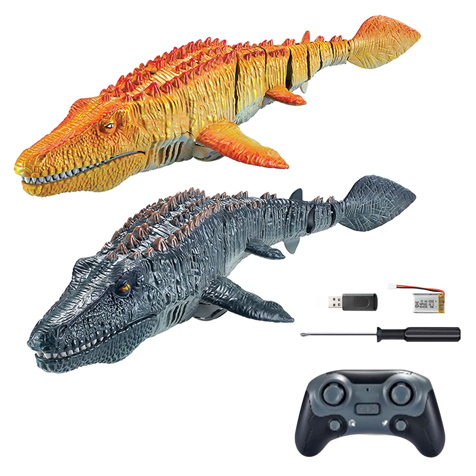 Giocattolo Mosasaurus - Giocattoli di dinosauro Mosasaurus | Migliorare il | giocattolo del dinosauro remoto | Mosasaurus immersioni con acqua leggera e spruzzata | Mosasaurus Dinosaur Playset per