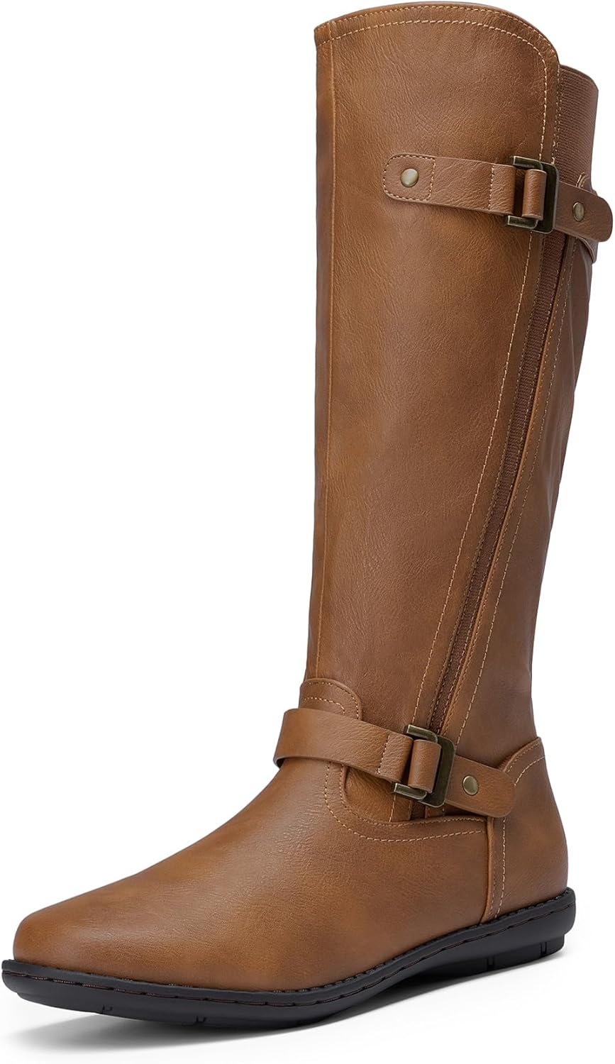 DREAM PAIRS Women's Wide Calf Knee High Boots, Fashion Faux Fur-Lined Winter Boots