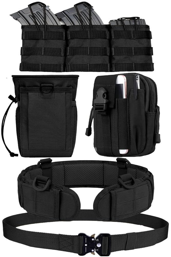 【特価セール】[プロのサバゲーマー推薦] サバゲー ベルト タクティカルベルト Amazon.co.jp: Roof Ren 【7点セット】 サバゲー ベルト