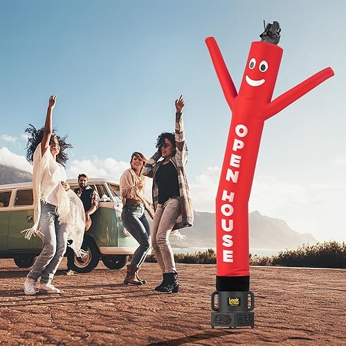 Vista 34 de LookOurWay Air Dancers Wacky Waving - Tubo inflable de 7 pies de alto con soplador de bailarín Sky Dancer, color morado