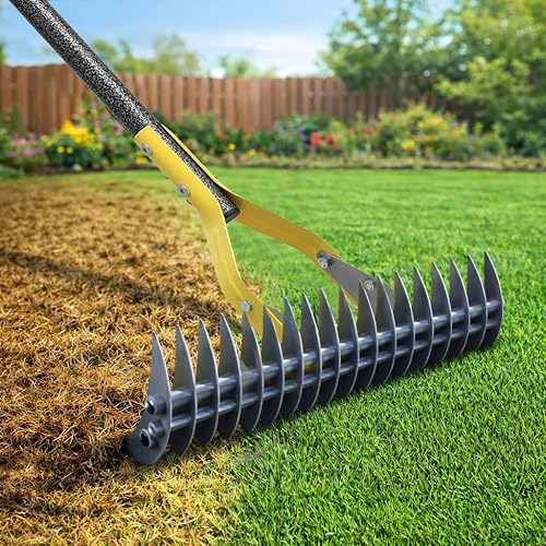 Scarificateur avec manche, 140 cm, Scarificateur manuel réglable pour l'entretien
