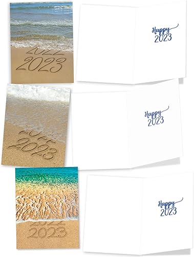 Miniatura 4 de The Best Card Company - 20 cajas surtidas de tarjetas de notas de Año Nuevo 2023 de 4 x 5.12 pulgadas con sobres, paquete variado cálido de