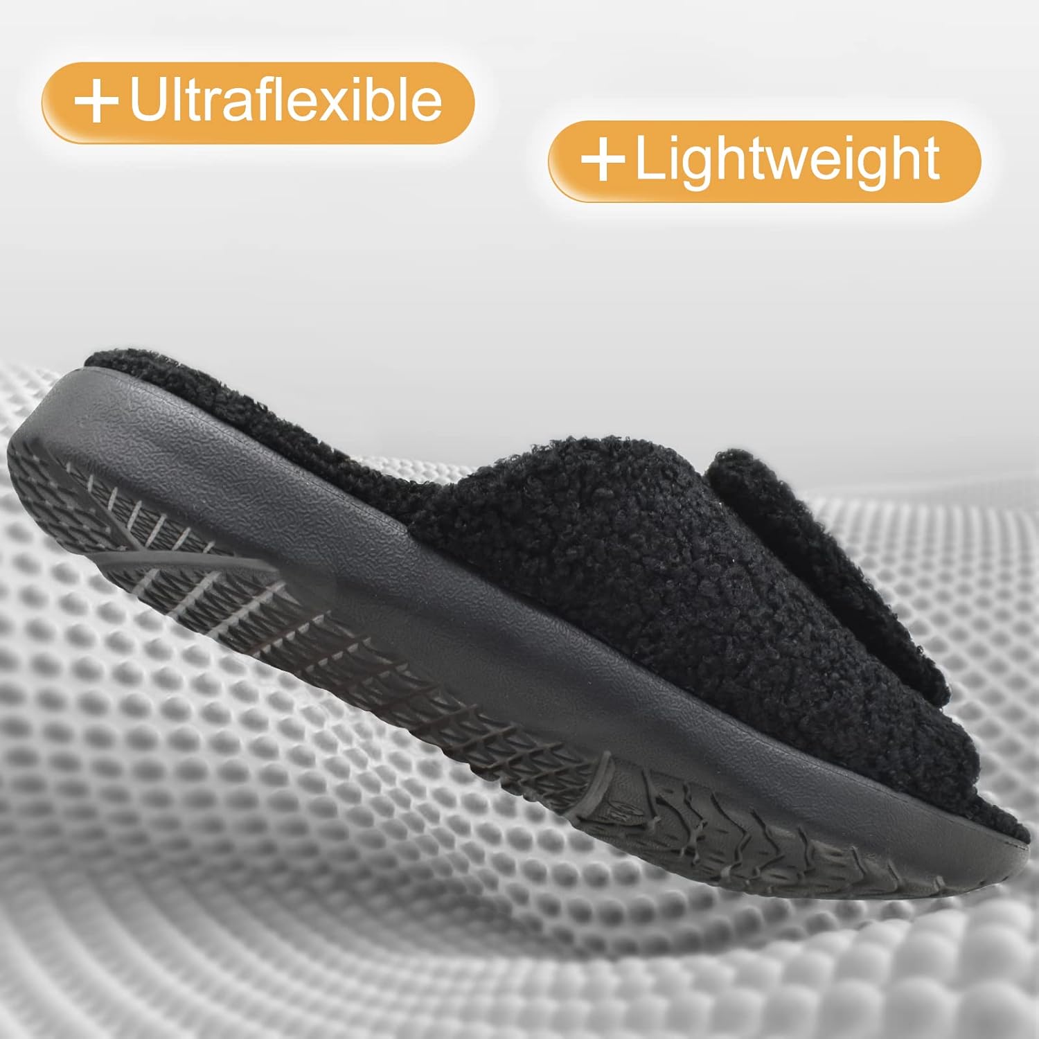 ONCAI Mens House Slippers with Arch Support，Fur Slides with Orthopedic for Plantar Fasciitis Wide Footbed and Adjustable Straps Size 7.5-15 - Image 6