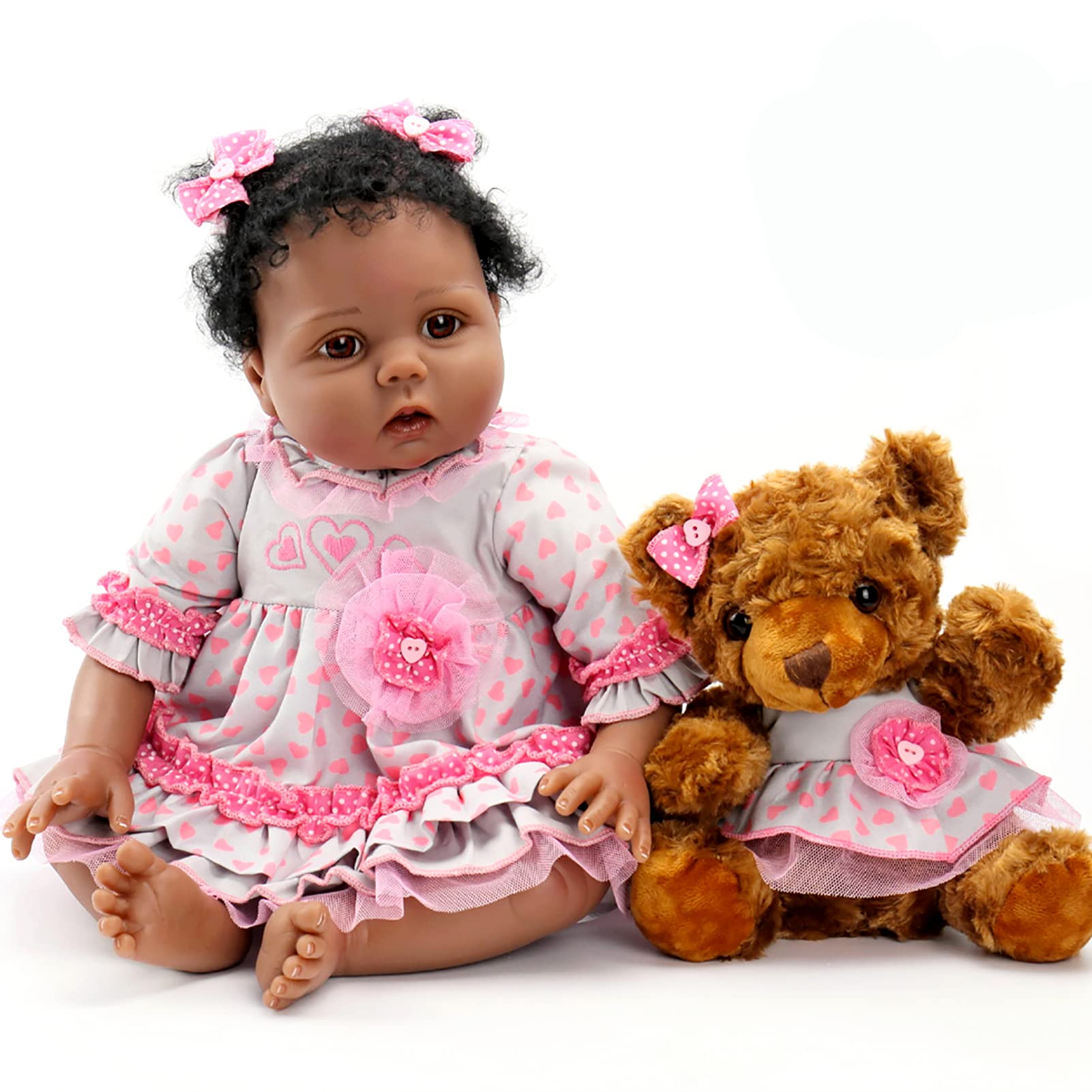Aori Lifelike Reborn Baby Dolls with Soft Body African American