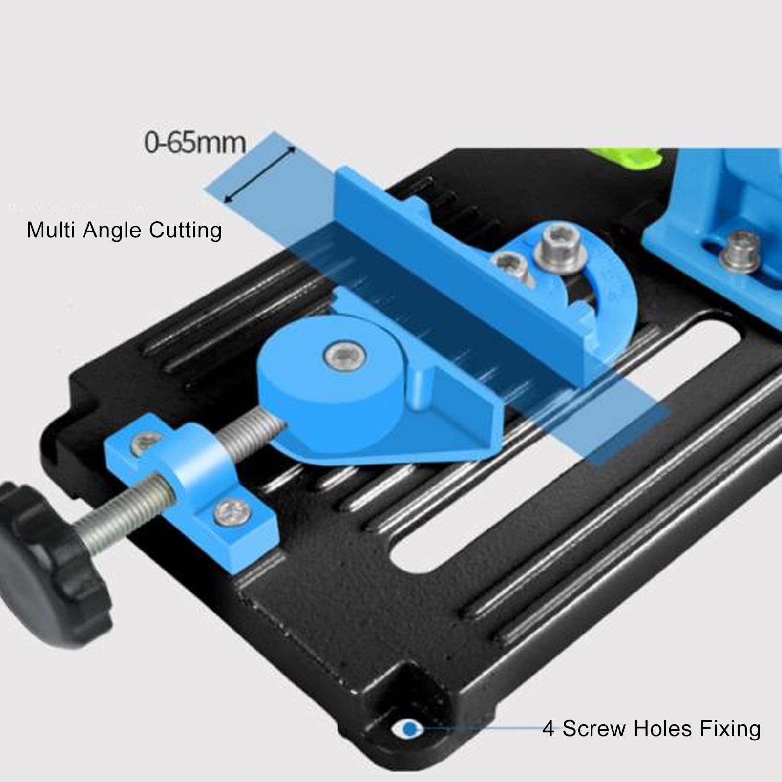 Supporto per Smerigliatrice Angolare, Tavolo per Macchina da Taglio di Conversione con Supporto Fisso per Smerigliatrice Angolare, Bloccaggio Massimo 80 Mm, Angolo di Bloccaggio
