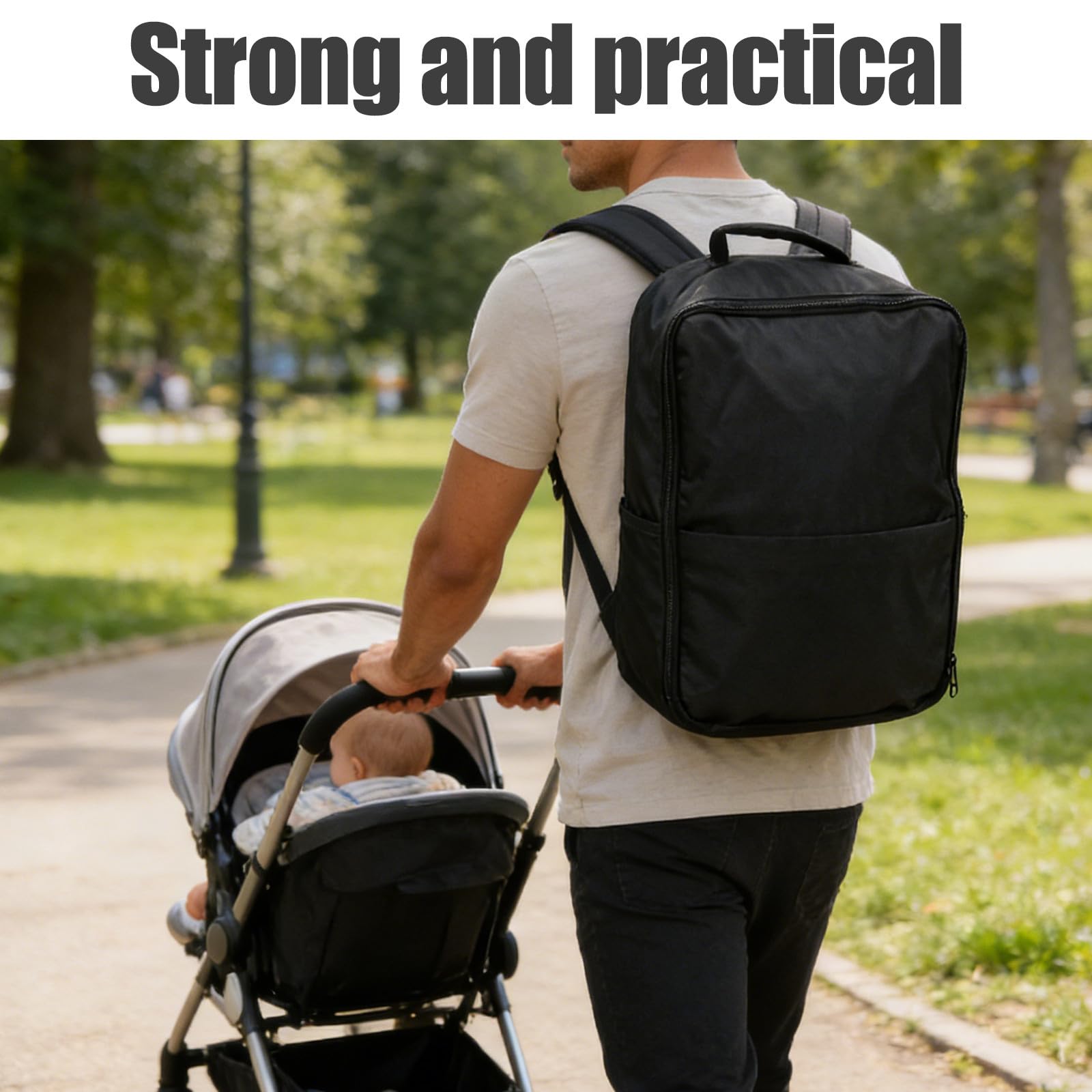 Levemolo Mochila Portátil para Cochecito de Ñiño con Gran Capacidad, Correas Ergonómicas Dobles y Tela Oxford 600d para Paseos Diarios y Viajes