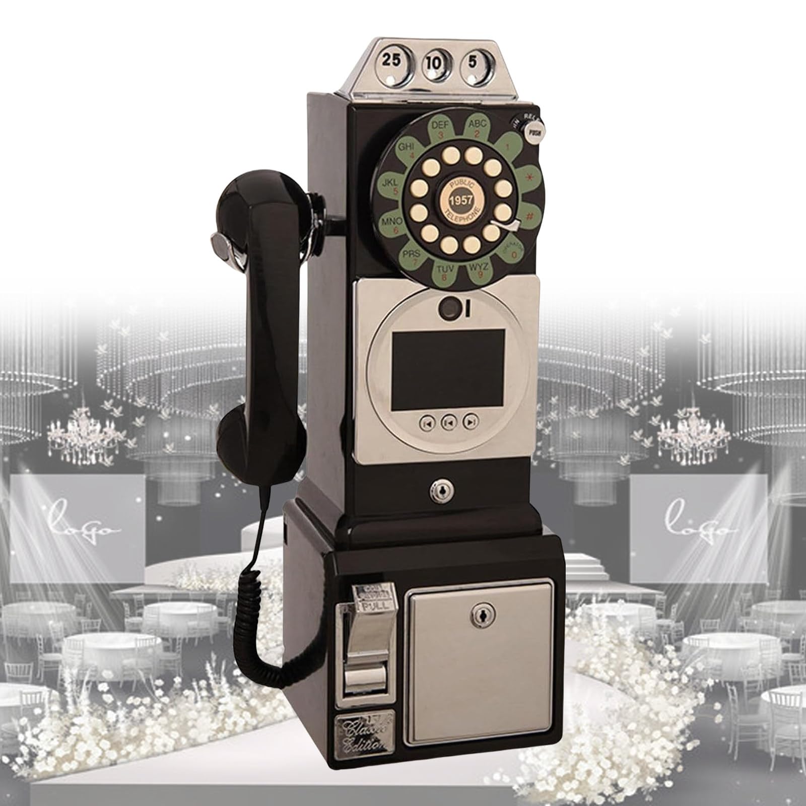 Księga Gości z Wideofonem i Audiofonem, Wielofunkcyjny Rejestrator Wiadomości Ślubnych, Stacja do Zapisu Pamiątek, na Śluby, Urodziny, Rocznice, Zaręczyny,Black-32GB